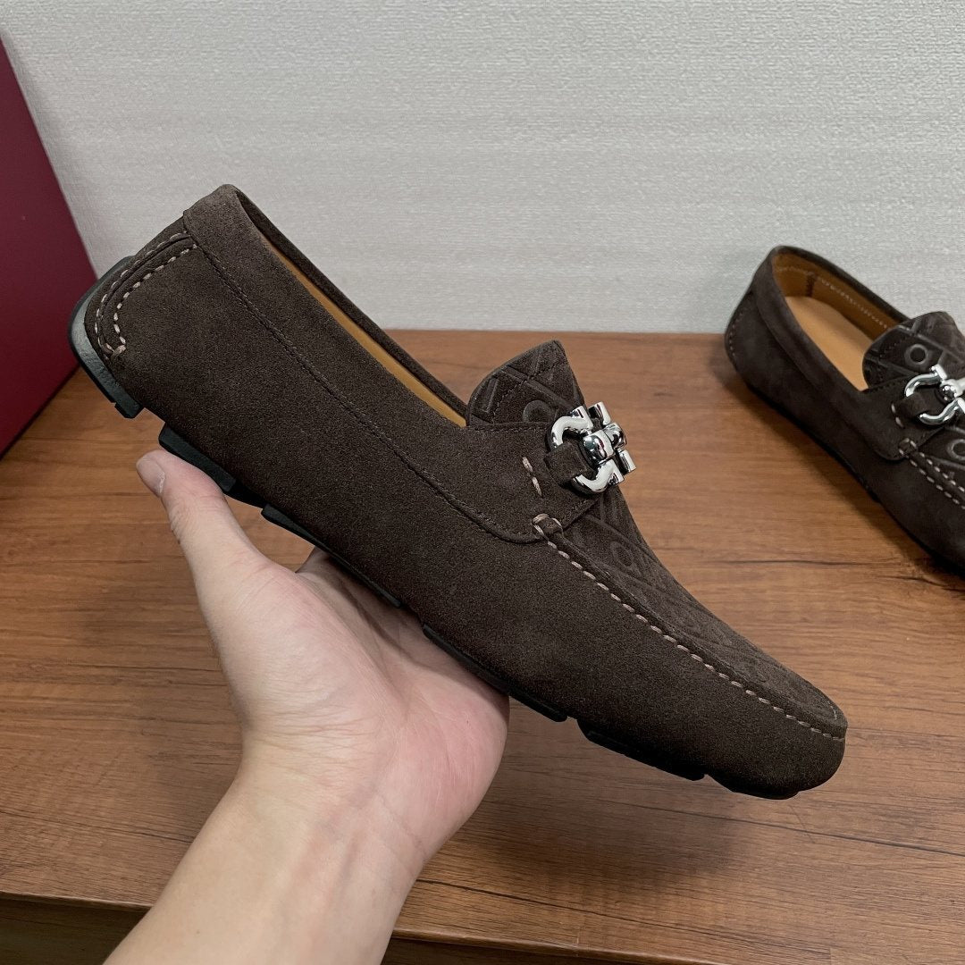 Ferragamo Horsebit Driving Shoes — side