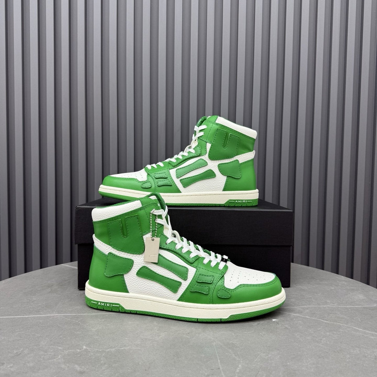 AMIRI Two-Tone High-Top Sneakers — side