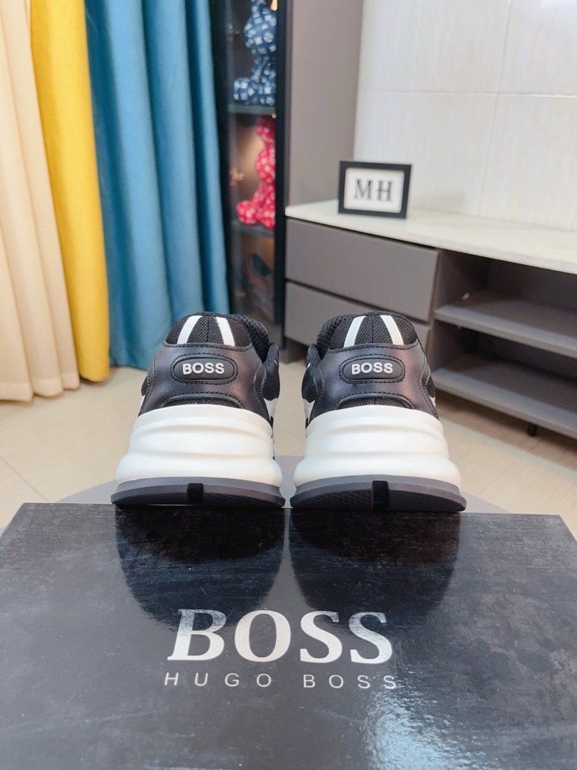 BOSS Mesh Panel Athletic Sneakers — back