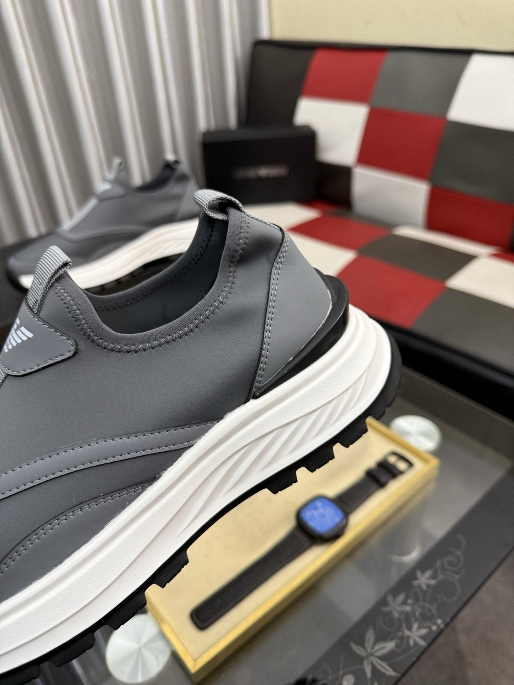 Armani Layered Slip-On Sneakers — back
