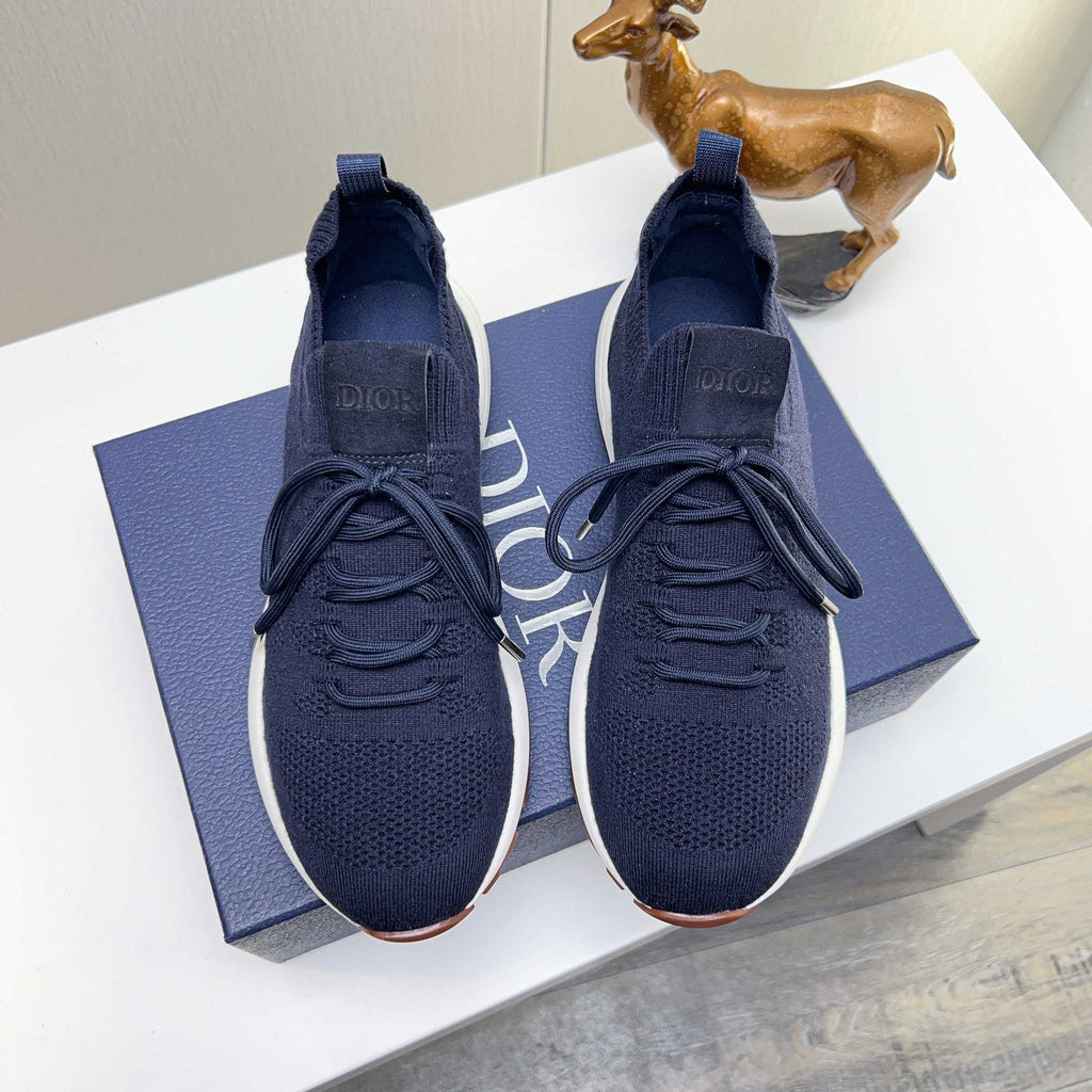 Dior Knit Lace-Up Sneakers — back