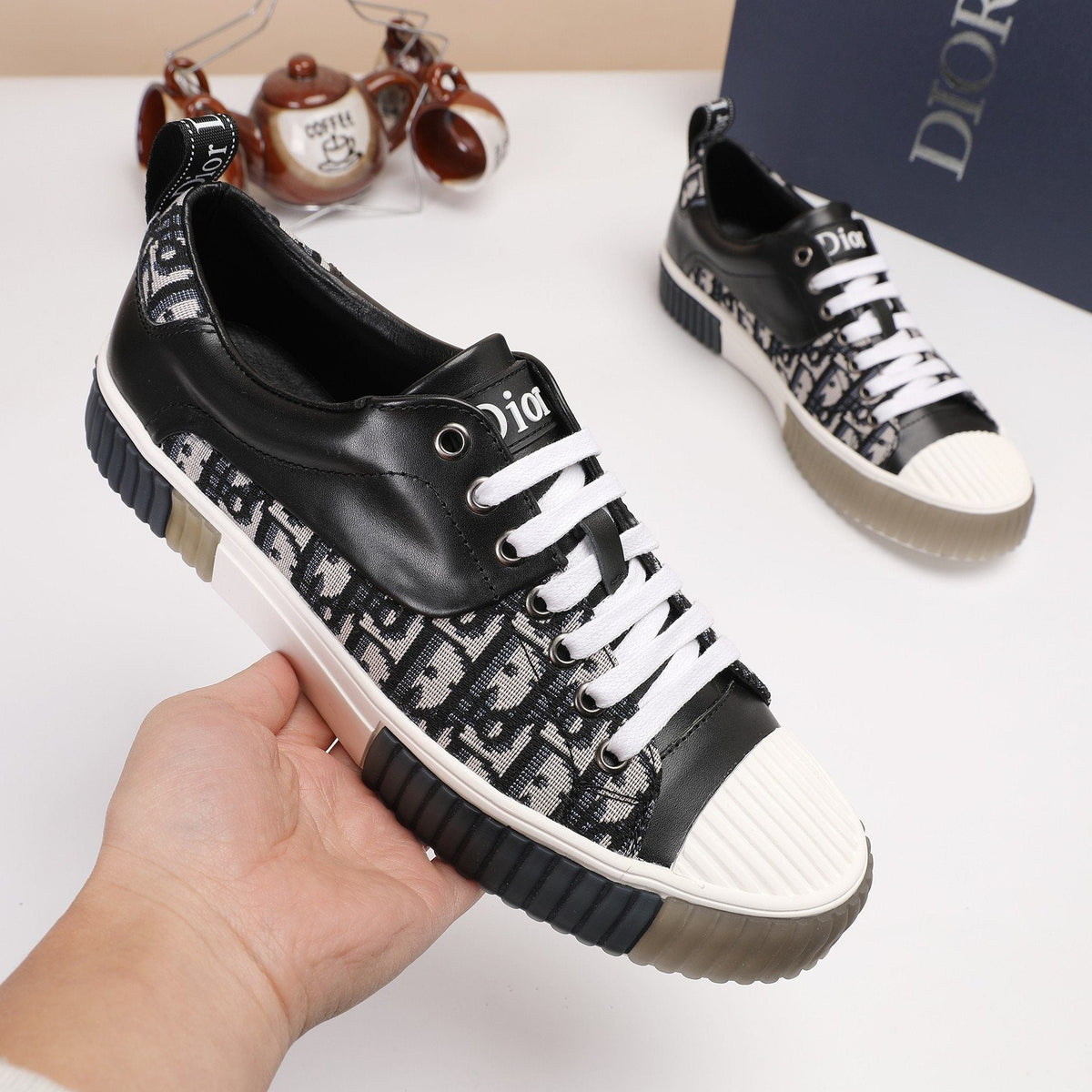 Dior Patterned Low-Top Sneakers — model
